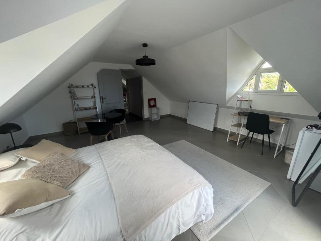 Postel nebo postele na pokoji v ubytování Villa Nirvana