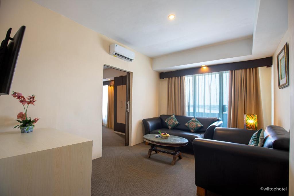 Posezení v ubytování Wiltop Hotel Jambi