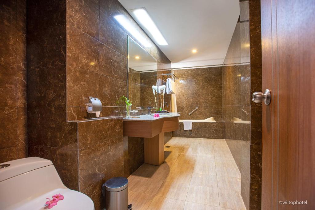 Koupelna v ubytování Wiltop Hotel Jambi