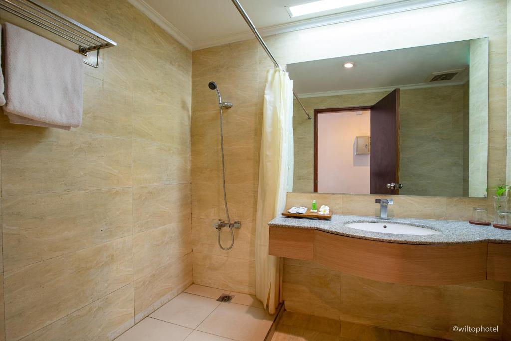Koupelna v ubytování Wiltop Hotel Jambi