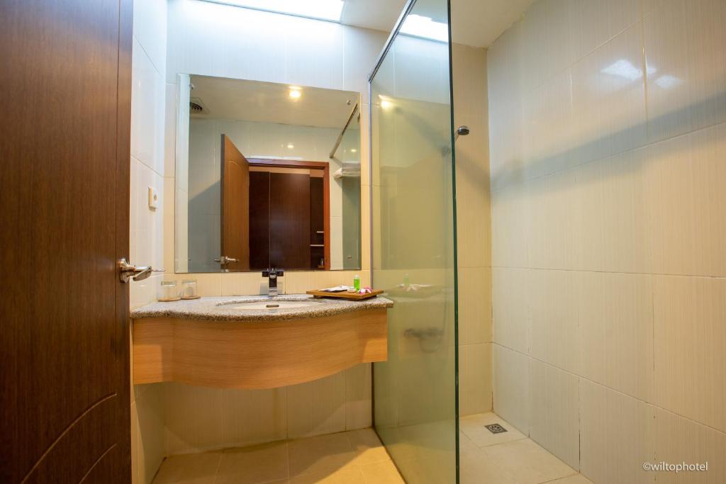 Koupelna v ubytování Wiltop Hotel Jambi