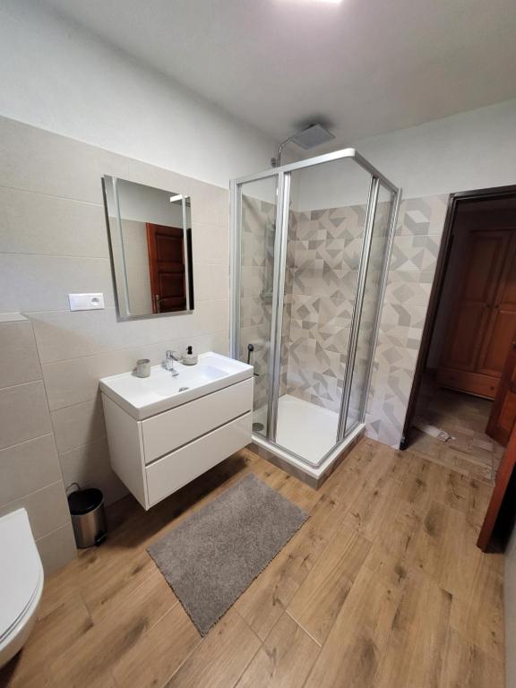 Koupelna v ubytování Poľovnícka chata Štefana