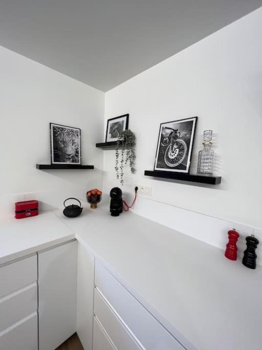 TV a/nebo společenská místnost v ubytování Charmant appartement au look design