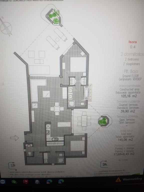Plán poschodí v ubytovaní Palmmar Jardines NEW 2bedroom ISORA 0-4 House 105m2 with garden