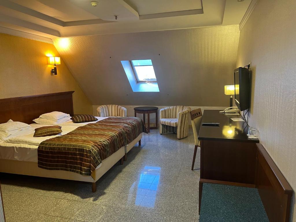 Posteľ alebo postele v izbe v ubytovaní Actor Hotel Budapest