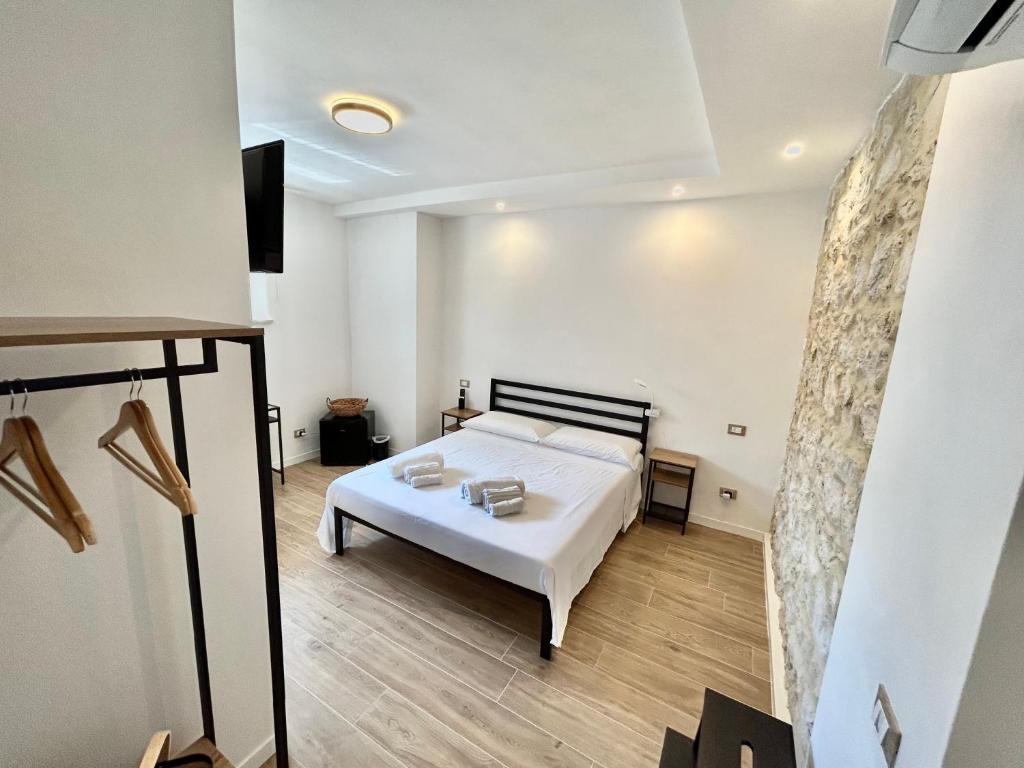 Postel nebo postele na pokoji v ubytování Sperlonga Sul Mare