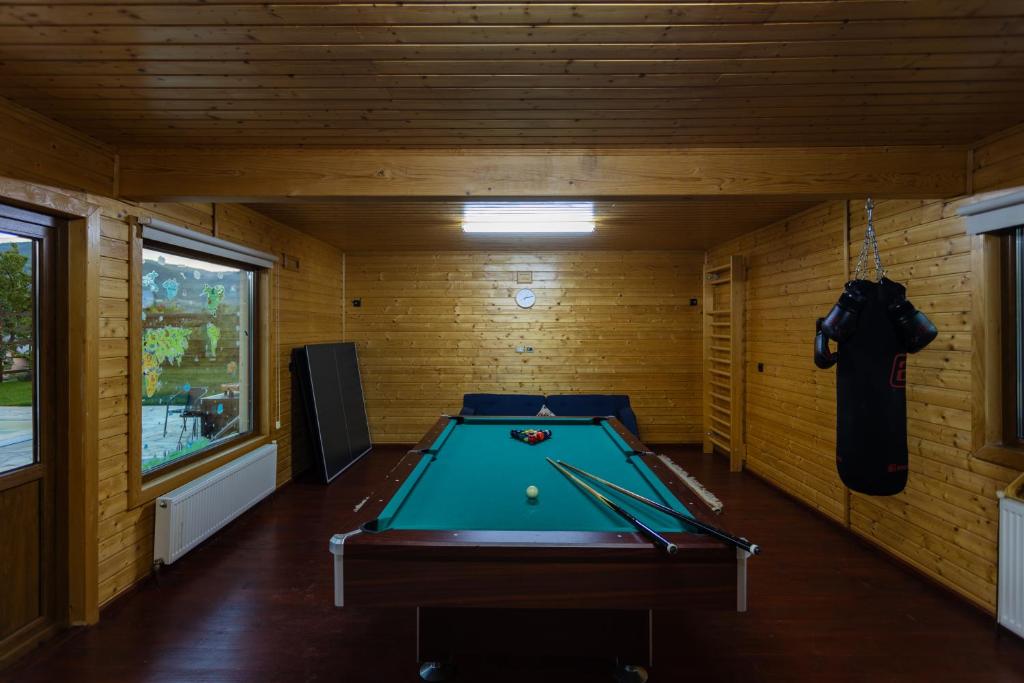 Biliár nebo kulečník v ubytování Casa TaMi