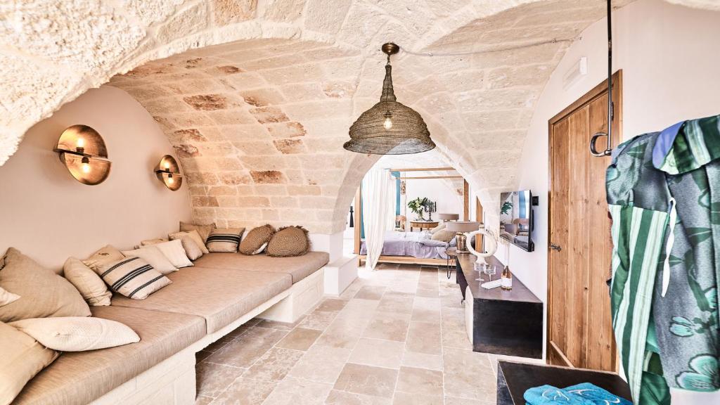 Posezení v ubytování Bambarone La Masseria