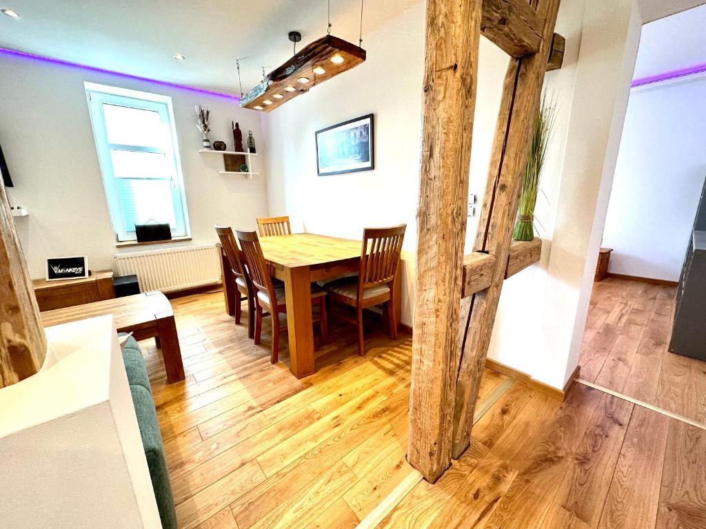 Kuchyň nebo kuchyňský kout v ubytování Ferienwohnung zur Hohe Str