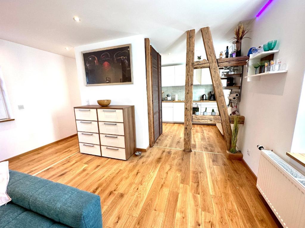 Kuchyň nebo kuchyňský kout v ubytování Ferienwohnung zur Hohe Str