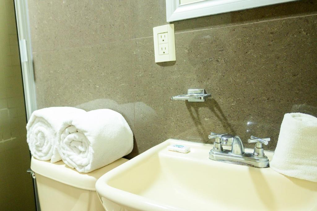 Koupelna v ubytování Hotel Acuario En Ocotlán