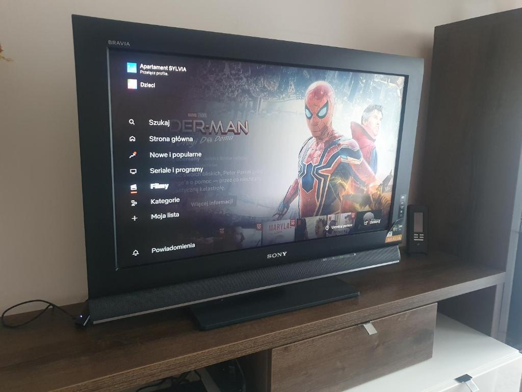 Televízia a/alebo spoločenská miestnosť v ubytovaní Apartament SYLVIA Self Check-In Netflix