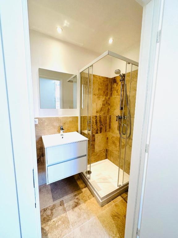 Koupelna v ubytování Résidence Terminus - appartements