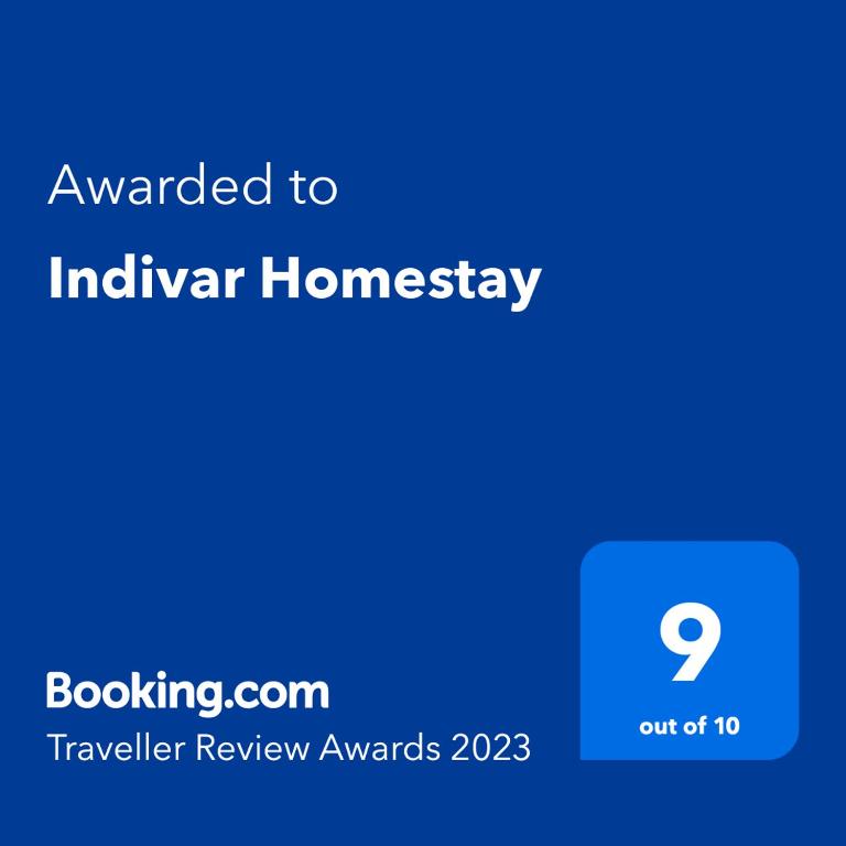 Certifikát, hodnocení, plakát nebo jiný dokument vystavený v ubytování Indivar Homestay