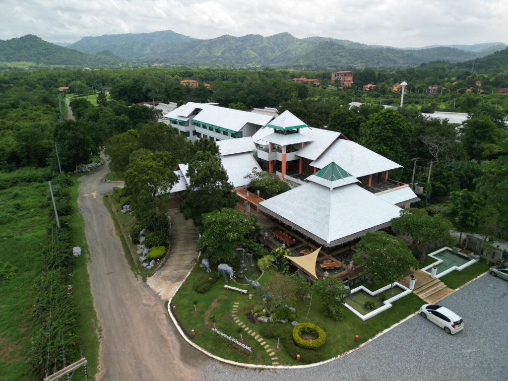 an aerial view of a house with a road at ปานเทล เขาใหญ่ Parntel KhaoYai in Khao Yai