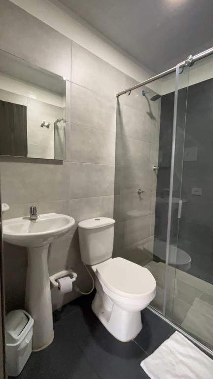 Koupelna v ubytování Hotel Olam Confort