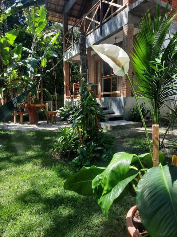 Aed väljaspool majutusasutust Estudio Lirios seu cantinho ecológico na natureza