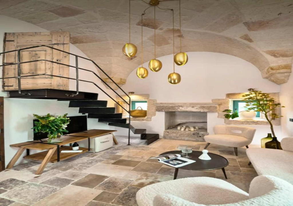 Posezení v ubytování Bambarone La Masseria