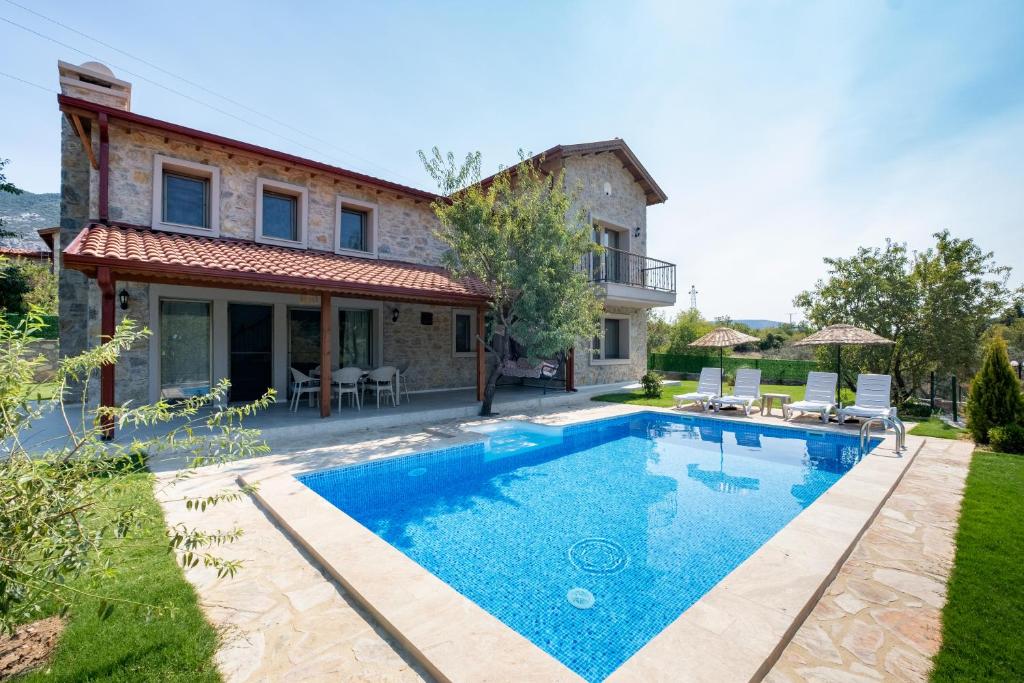 Bazén v ubytování Stone House Datça Blok-B nebo v jeho okolí