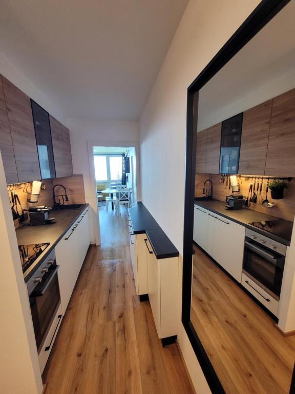 Kuchyň nebo kuchyňský kout v ubytování Gerlitzen-Apartments