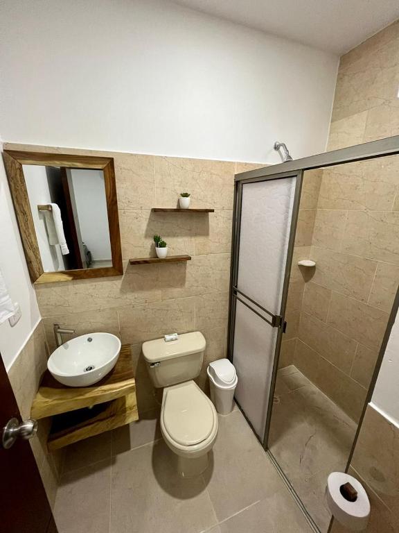 Koupelna v ubytování zara's apartamento en coveñas
