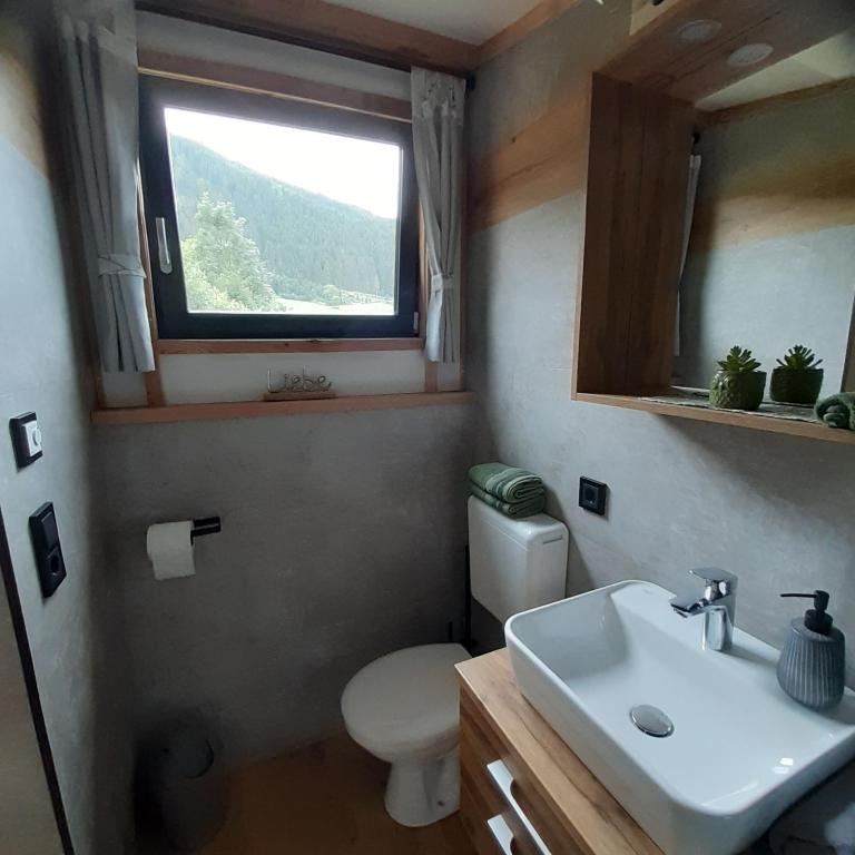 Koupelna v ubytování Tiny House am Steinergut