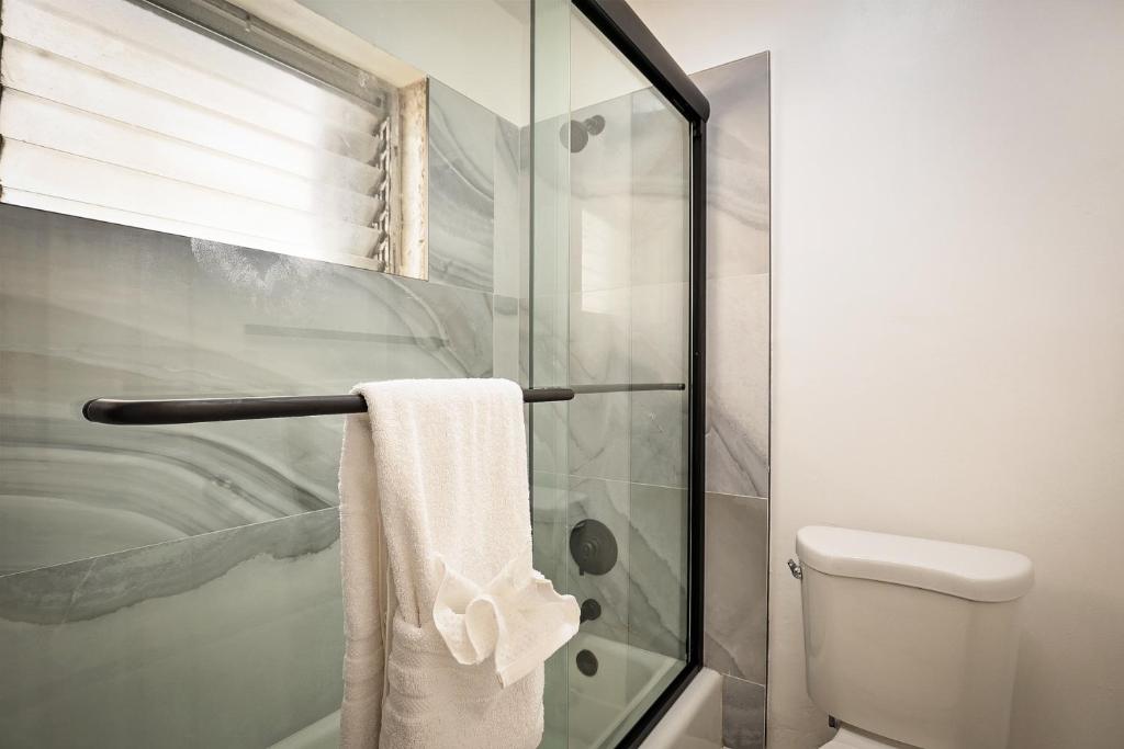 Koupelna v ubytování La Mer Suites