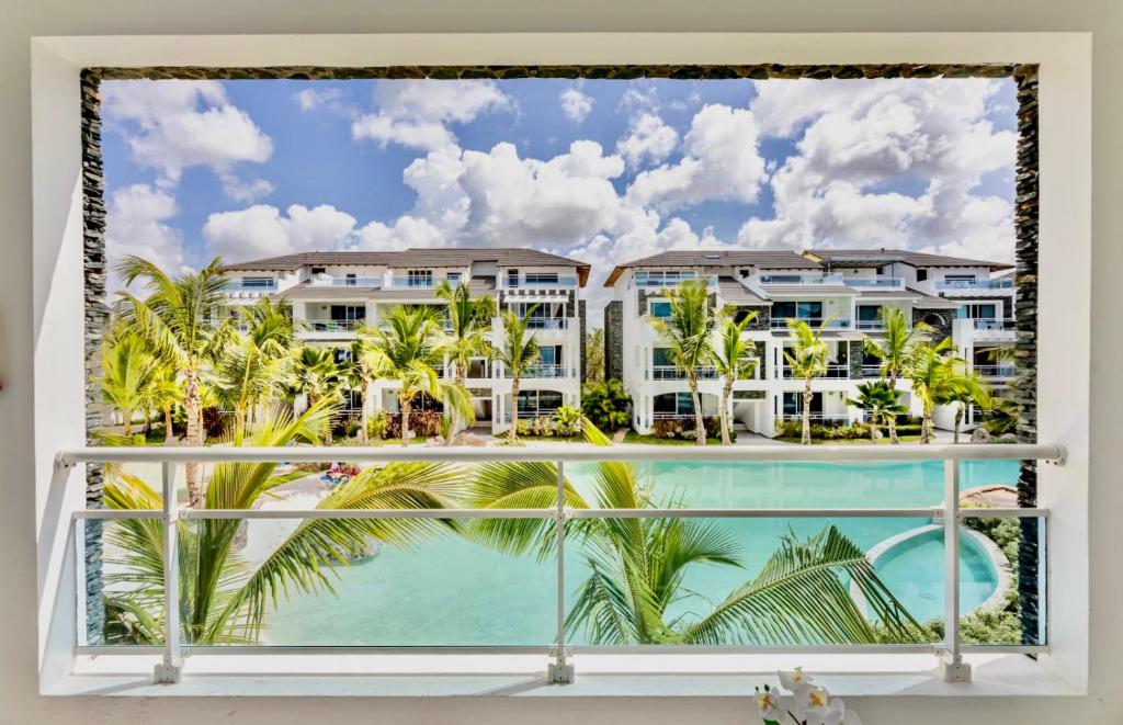 a view from a window of a resort at Estrella Dominicus Advantage in Bayahibe