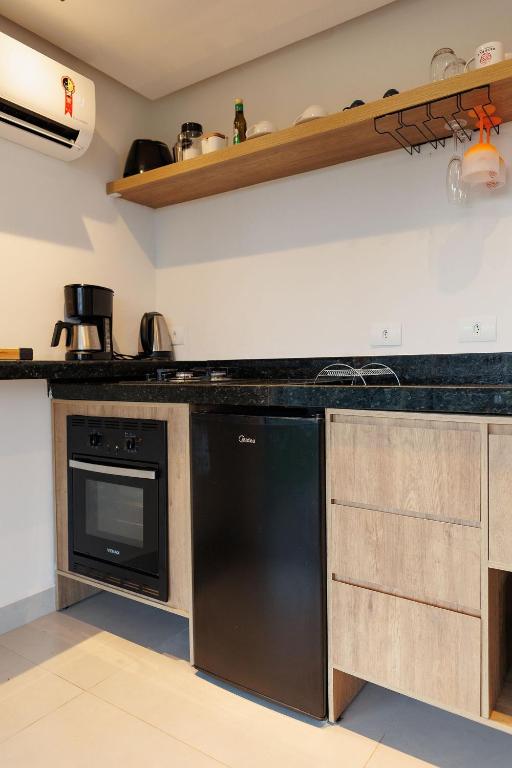 Kuchyň nebo kuchyňský kout v ubytování Reserva Cabanas