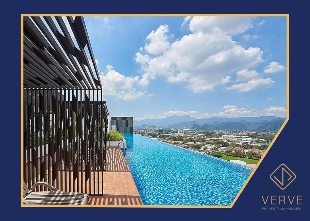 a picture of a swimming pool on the side of a building at Ipoh Horizon Infinity Pool Suites by Verve in Ipoh