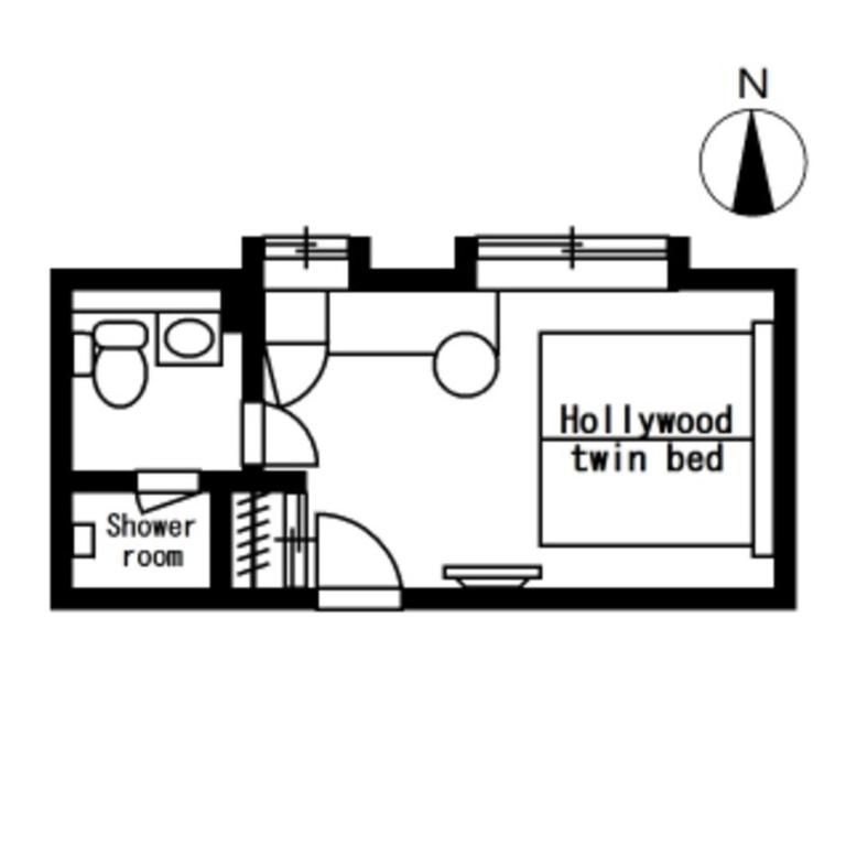 ALPHABED INN Takamatsuekimae - Habitación Gemela Estándar