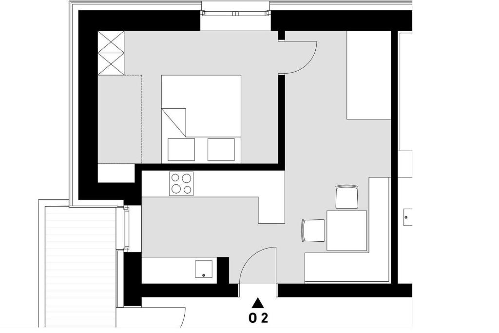 Půdorys ubytování Wohnung Kreuzjoch 142- Naviser Huette