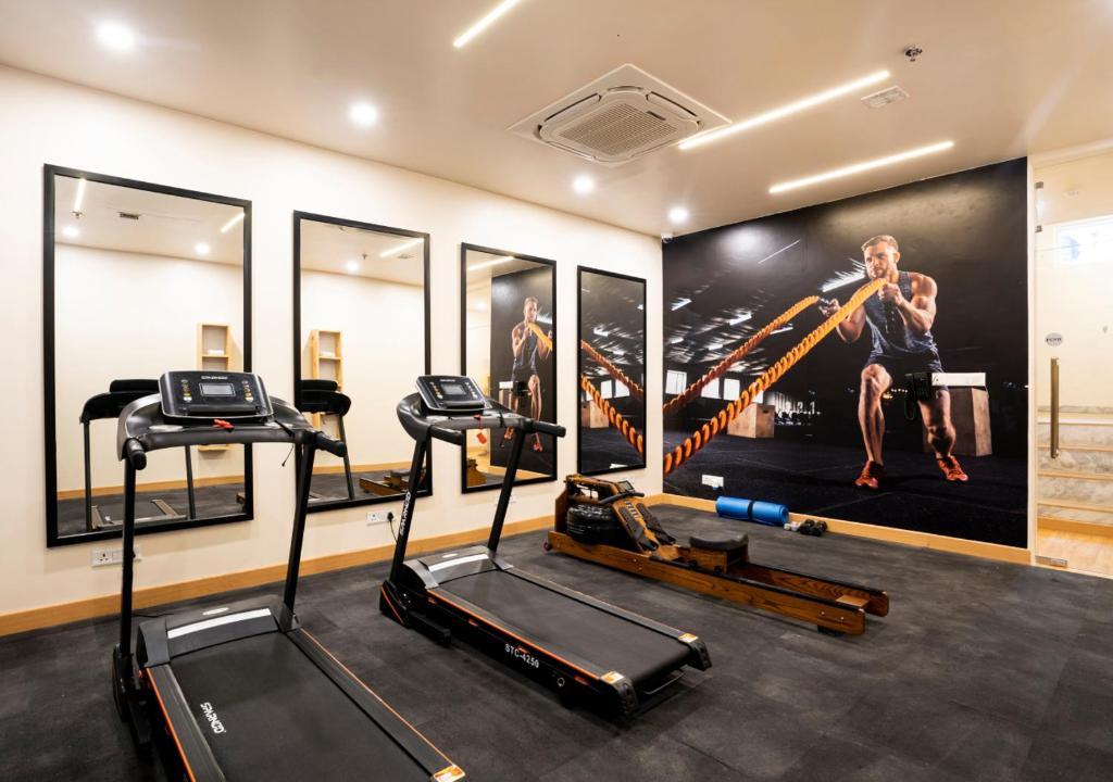 Fitness centrum a/nebo fitness zařízení v ubytování Bloom Hotel - Sector 19