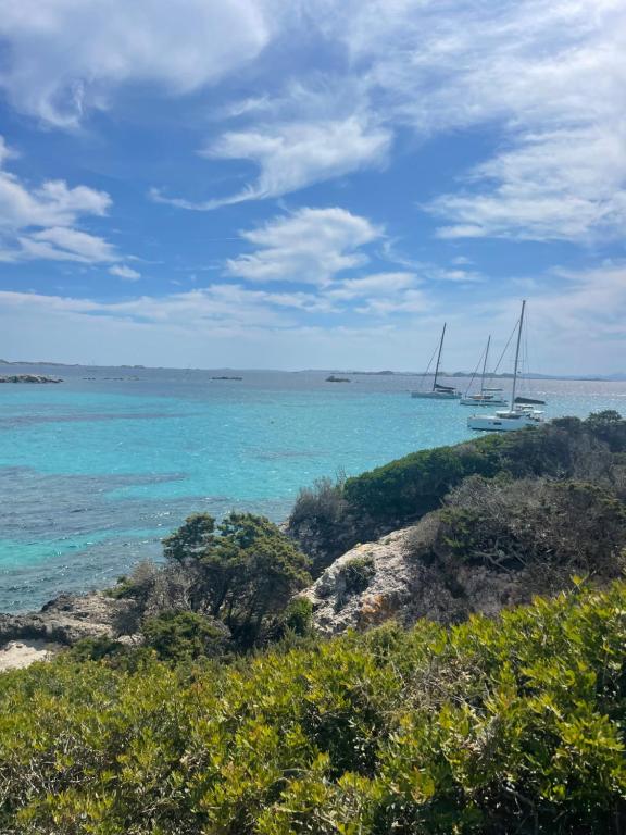 a view of the ocean with boats in the water at BATEAU Le BER'AMAR L'ESTAQUE in Marseille