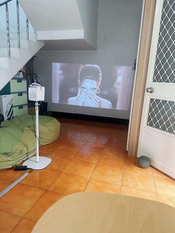 TV a/nebo společenská místnost v ubytování 小仙肉包棟民宿