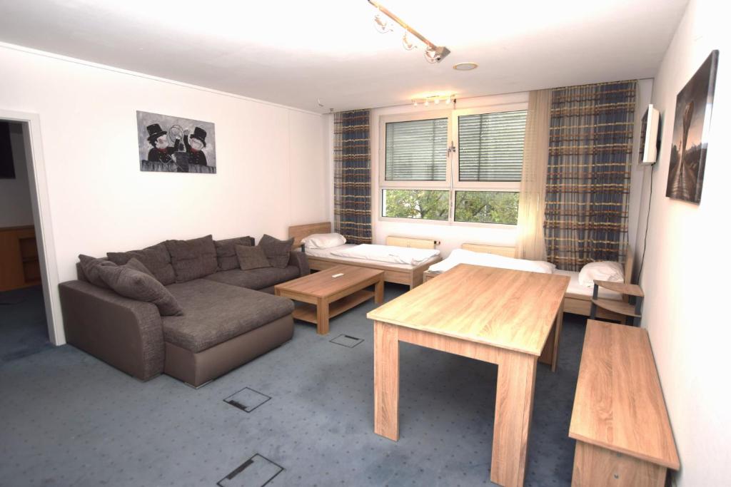 Χώρος καθιστικού στο Apartment nähe Cannstatter Wasen