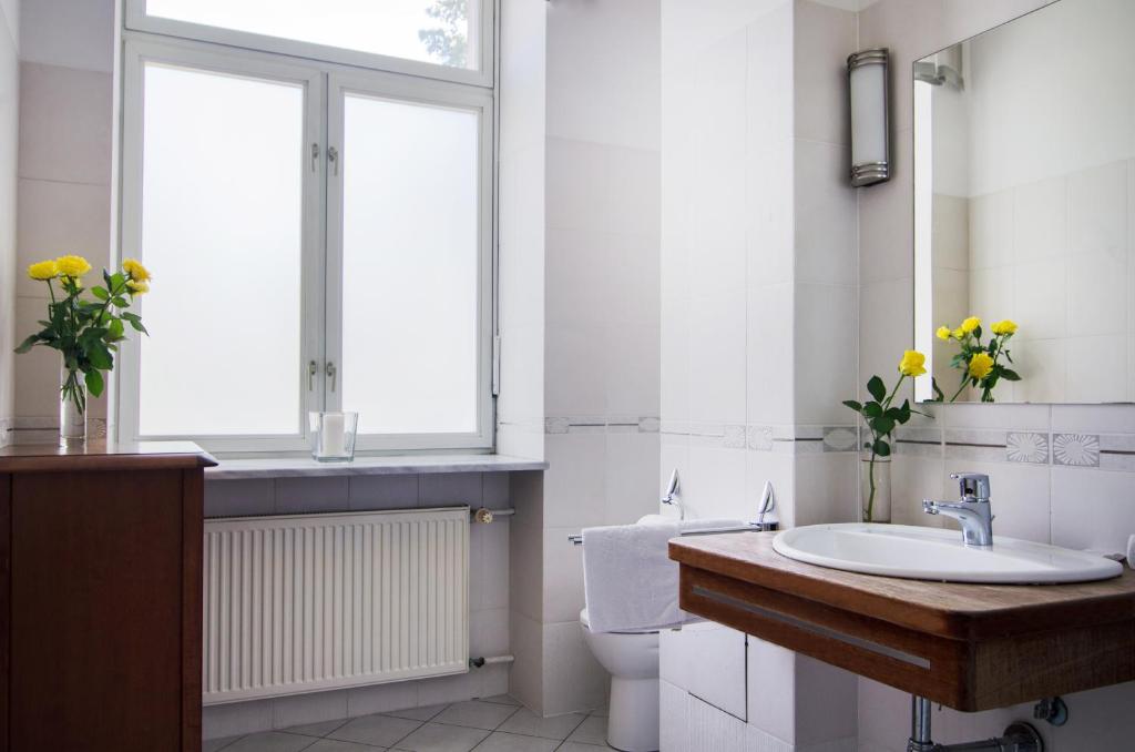 Kúpeľňa v ubytovaní Hotel Łazienkowski