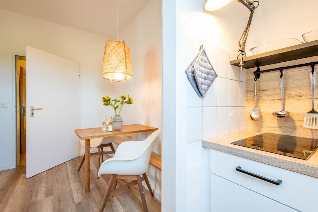 Kuchyň nebo kuchyňský kout v ubytování Steger-Hüs Wohnung 26