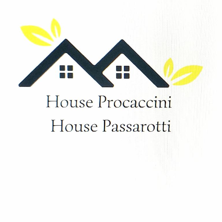 a logo for a house coordinator with two houses at House Procaccini, 20 in Bologna