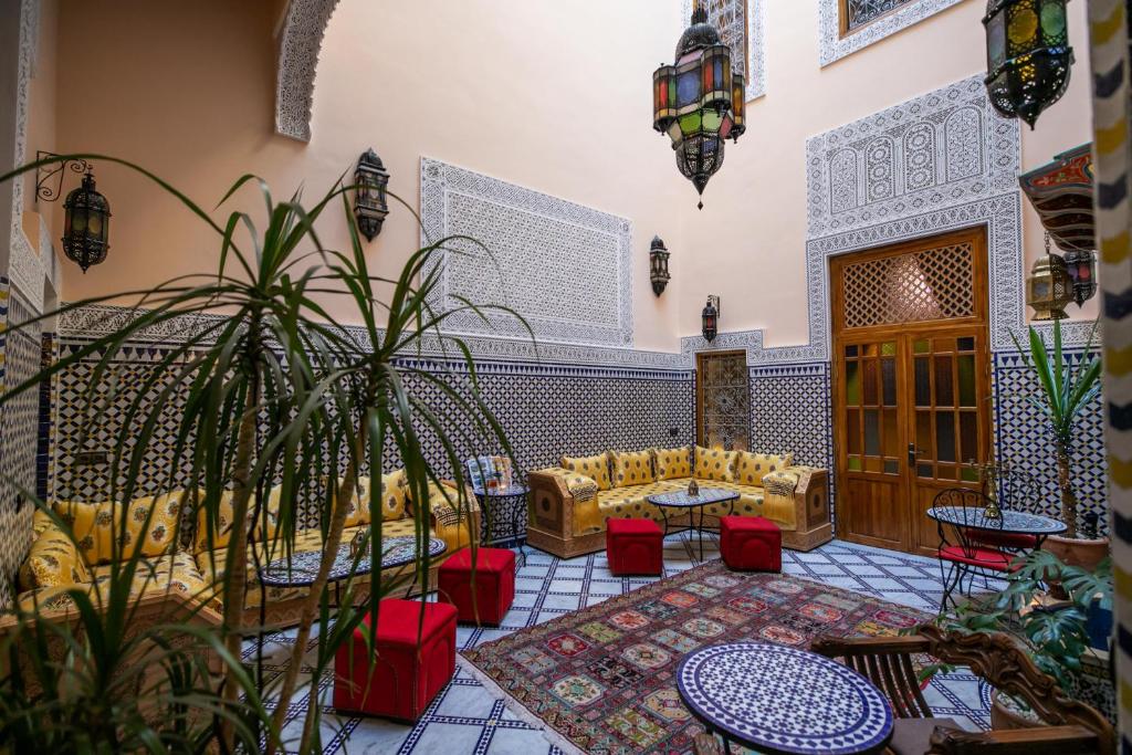 Posezení v ubytování Riad Diamant De Fes