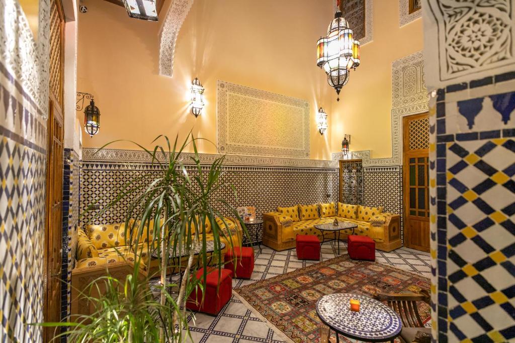 Posezení v ubytování Riad Diamant De Fes