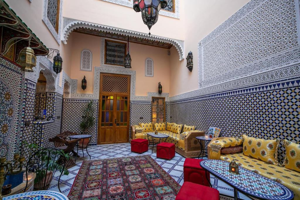 Posezení v ubytování Riad Diamant De Fes