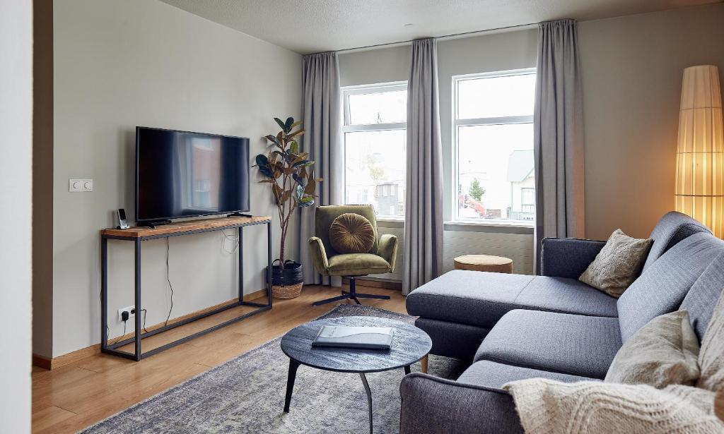 TV a/nebo společenská místnost v ubytování Hotel Frón