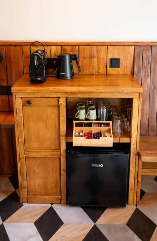 Kuchyň nebo kuchyňský kout v ubytování B&B Joli met privé wellness