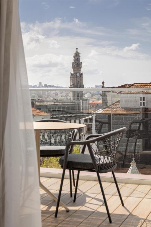 Balkón nebo terasa v ubytování Wine & Books Porto Hotel
