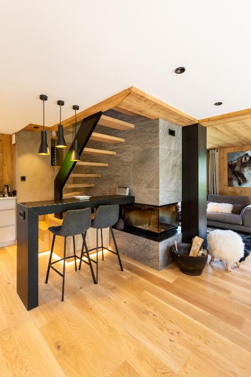 Posezení v ubytování Megève - Chalet Miage