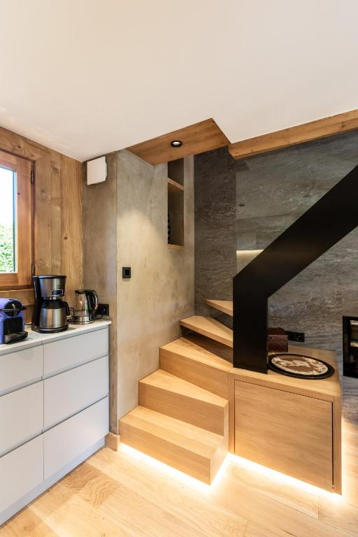 Kuchyň nebo kuchyňský kout v ubytování Megève - Chalet Miage