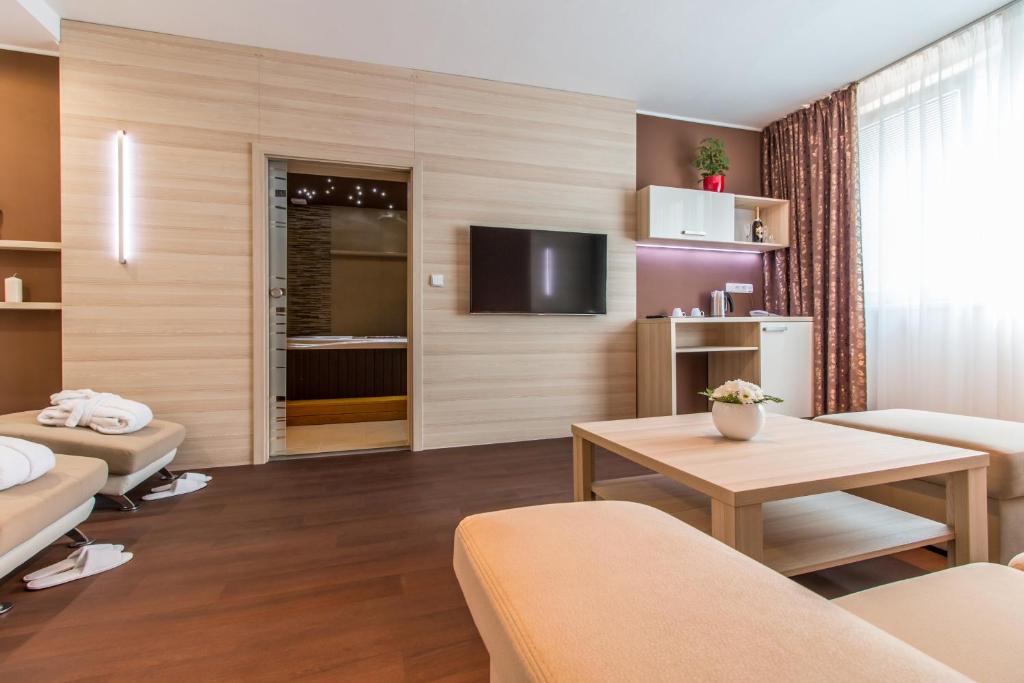 TV a/nebo společenská místnost v ubytování Hotel Krystal