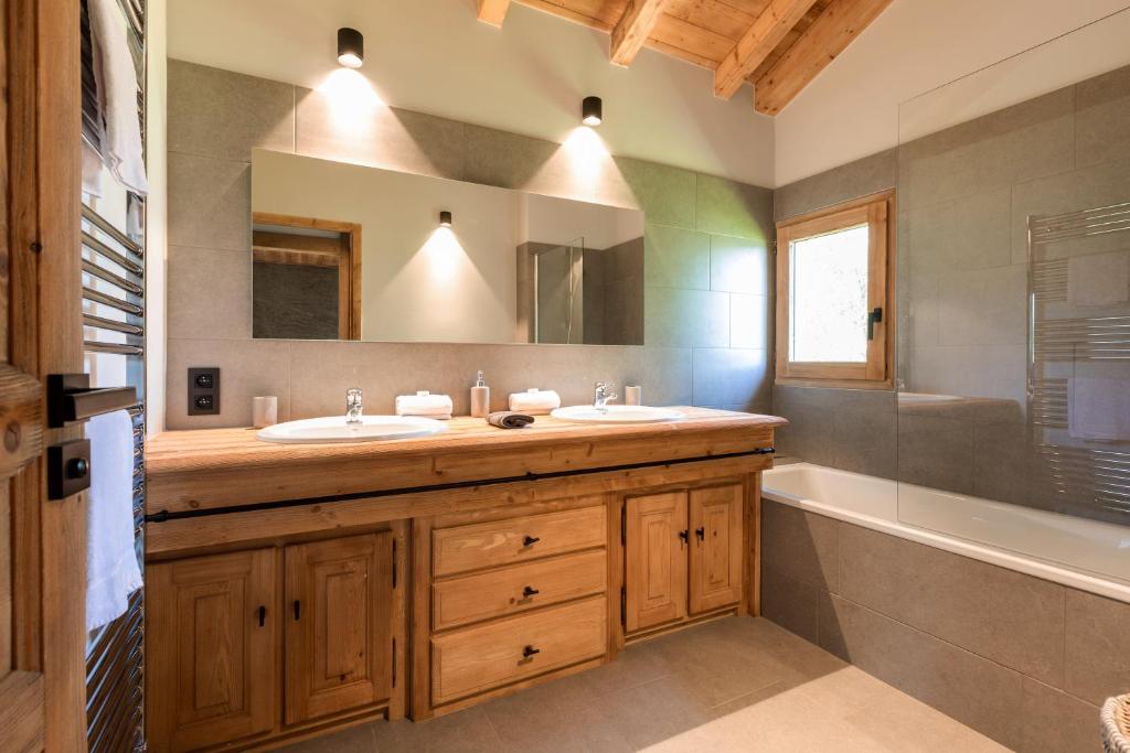 Koupelna v ubytování Megève - Chalet Miage