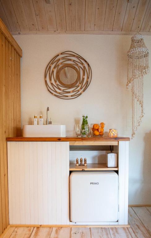 Kuchyň nebo kuchyňský kout v ubytování B&B Joli met privé wellness